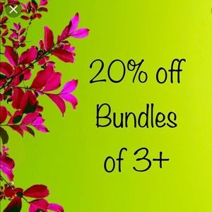 20% off Bundles of 3 items in my boutique
